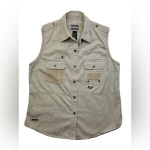 Vintage Lauren Ralph Lauren RL 1967 Safari Utility Vest Khaki 23” P2P